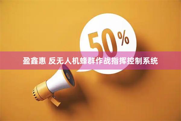 盈鑫惠 反无人机蜂群作战指挥控制系统